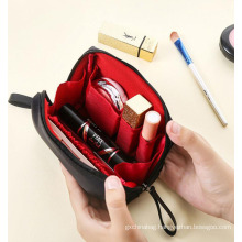 custom Stock portable waterproof nylon material make up bag cosmetic pouch bags with compartments
